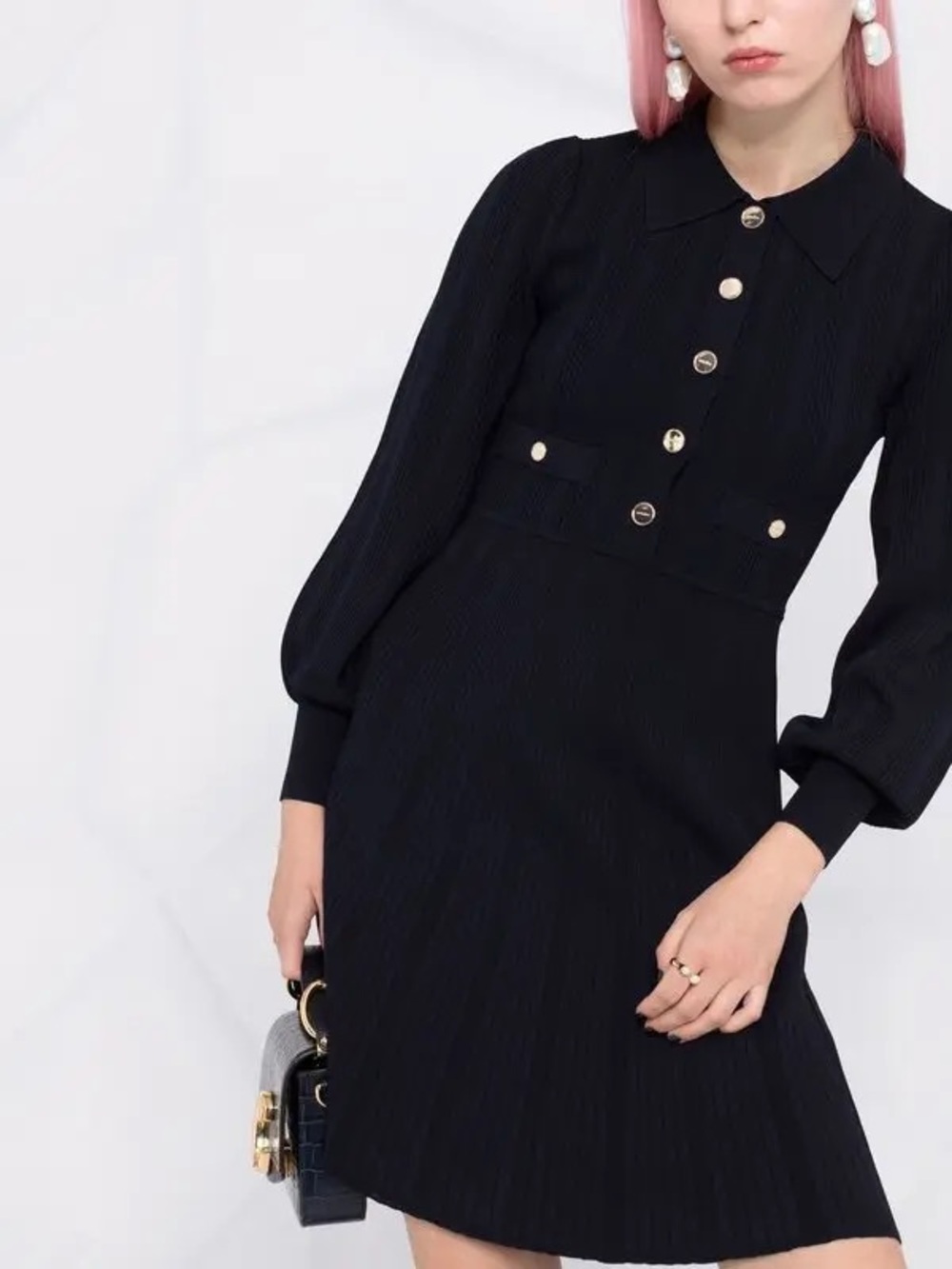 SANDRO Lison Button-Up Flared Dress
